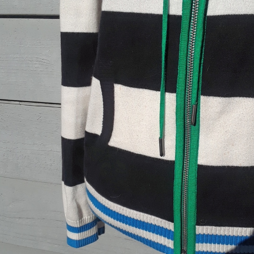 Two by Vince Camuto zip hooded stripe swea… - Picture 3 of 6